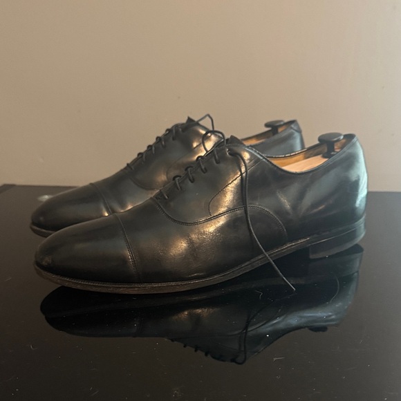 Johnston & Murphy Classic Black Leather Oxfords - Picture 1 of 12